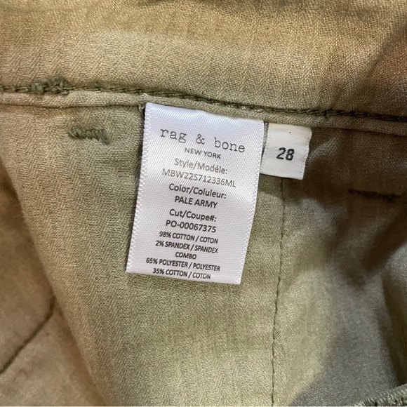 NWT New $195 Rag & Bone Fit 2 Stretch Twill Chino Pants Size 28 - Picture 8 of 13